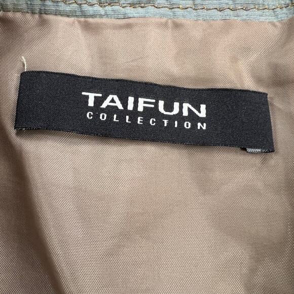 Taifun Collection Iridescent Taffeta Midi A-Line Skirt Sage-Olive Green Size XL - Picture 4 of 12